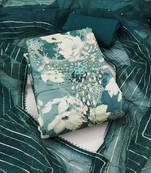 Multicolor embroidered cotton silk semi stitched churidar dress-materials