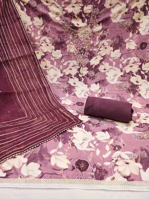 Multicolor embroidered cotton silk churidar dress-materials 2