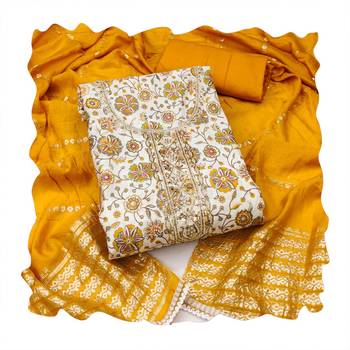 Multicolor embroidered cotton silk churidar dress-materials 4