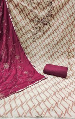 Multicolor embroidered cotton churidar dress-materials 2
