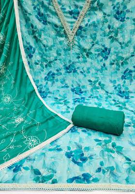 Multicolor hand embroidery cotton churidar dress-materials 2