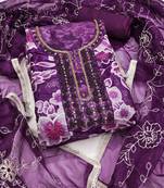 Multicolor sequins organza semi stitched churidar dress-materials