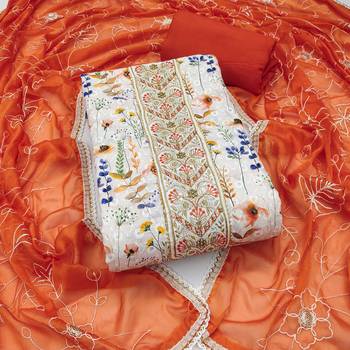 Multicolor embroidered cotton churidar dress-materials 1