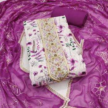 Multicolor embroidered cotton churidar dress-materials 1