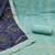 Sea-green embroidered cotton semi stitched churidar dress-materials