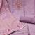 Lavender hand embroidery cotton semi stitched churidar dress-materials