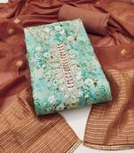 Multicolor hand embroidery cotton semi stitched churidar dress-materials