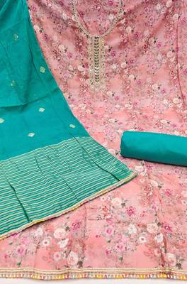Multicolor hand embroidery cotton churidar dress-materials 2