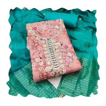 Multicolor hand embroidery cotton churidar dress-materials 4