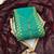 Sea-green embroidered chanderi semi stitched churidar dress-materials