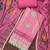 Pink embroidered cotton semi stitched churidar dress-materials
