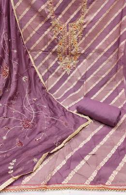 Purple woven cotton churidar dress-materials 2