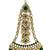 Antique gold plated green jhumar passa head jewellery