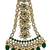Antique gold plated green jhumar passa head jewellery