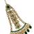 Antique gold plated green jhumar passa head jewellery