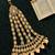 Antique gold plated champagne stone jhumar passa head jewellery