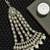 Silver plated crystal stone white jhumar passa head jewellery