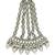 Silver plated crystal stone white jhumar passa head jewellery
