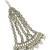 Silver plated crystal stone white jhumar passa head jewellery