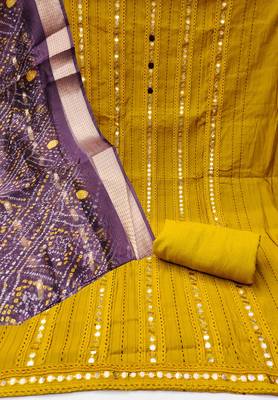 Light-green embroidered cotton churidar dress-materials 2
