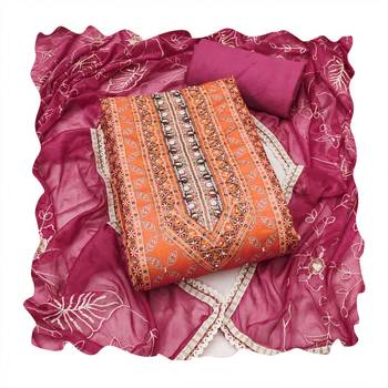 Multicolor embroidered cotton churidar dress-materials 4