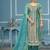 Sea-green woven organza semi stitched churidar dress-materials