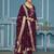 Purple woven banarasi semi stitched churidar dress-materials