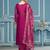 Magenta woven cotton semi stitched churidar dress-materials