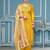Yellow woven cotton semi stitched churidar dress-materials