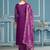 Violet woven cotton semi stitched churidar dress-materials