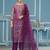 Multicolor hand embroidery shimmer semi stitched churidar dress-materials