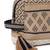 tribal beige & navy cotton canvas tribal jacquard travel pouch