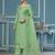 Light-green sequins cotton silk semi stitched churidar dress-materials