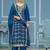 Blue woven cotton silk semi stitched churidar dress-materials