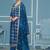 Blue woven cotton silk semi stitched churidar dress-materials