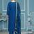 Blue woven cotton silk semi stitched churidar dress-materials