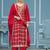 Red woven cotton silk semi stitched churidar dress-materials