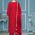 Red woven cotton silk semi stitched churidar dress-materials