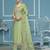 Light-green embroidered cotton silk semi stitched churidar dress-materials