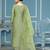 Light-green embroidered cotton silk semi stitched churidar dress-materials