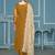 Mustard sequins organza semi stitched churidar dress-materials
