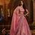 pink organza embroidered lehenga choli with dupatta