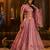 pink organza embroidered lehenga choli with dupatta