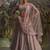 mauve net embroidered lehenga choli with dupatta