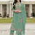 Green embroidered cotton stitched pakistani salwar suit
