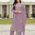Purple embroidered cotton semi-stitched pakistani salwar suit