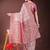 pink color woven work linen cotton saree