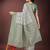 green color woven work linen cotton saree