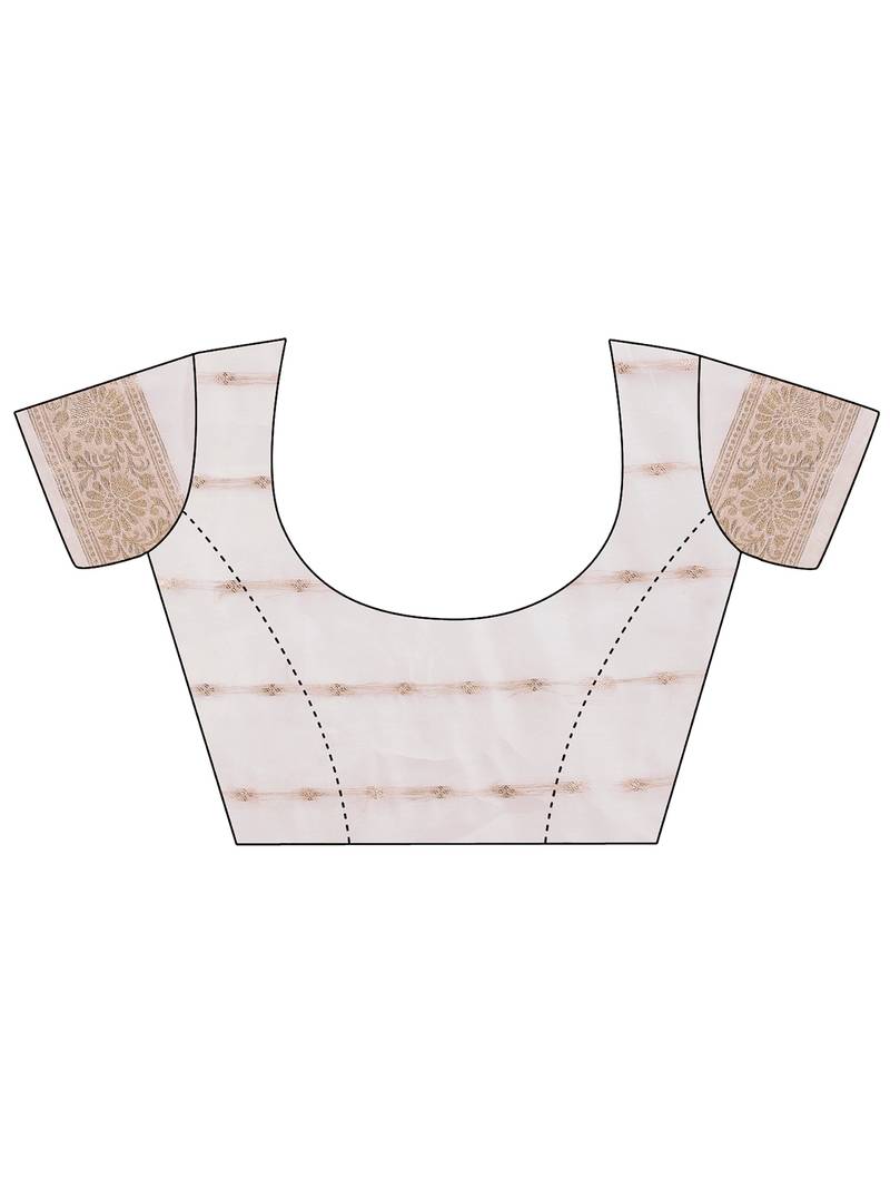 light green color woven work linen cotton saree