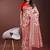 red color woven work linen cotton saree